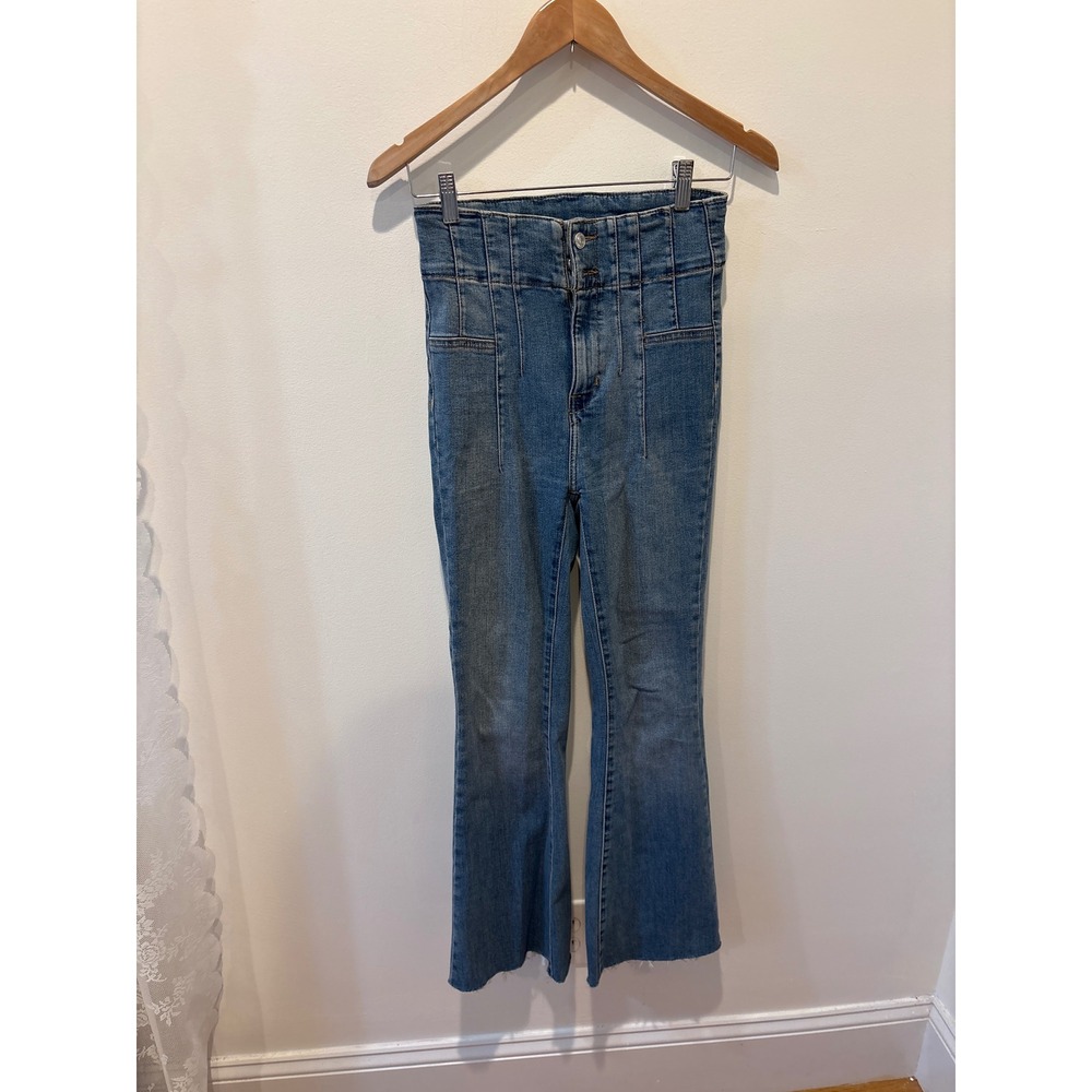 We The Free by Free People Jayde  High Rise Flare Jeans  Medium Wash‎ Size S